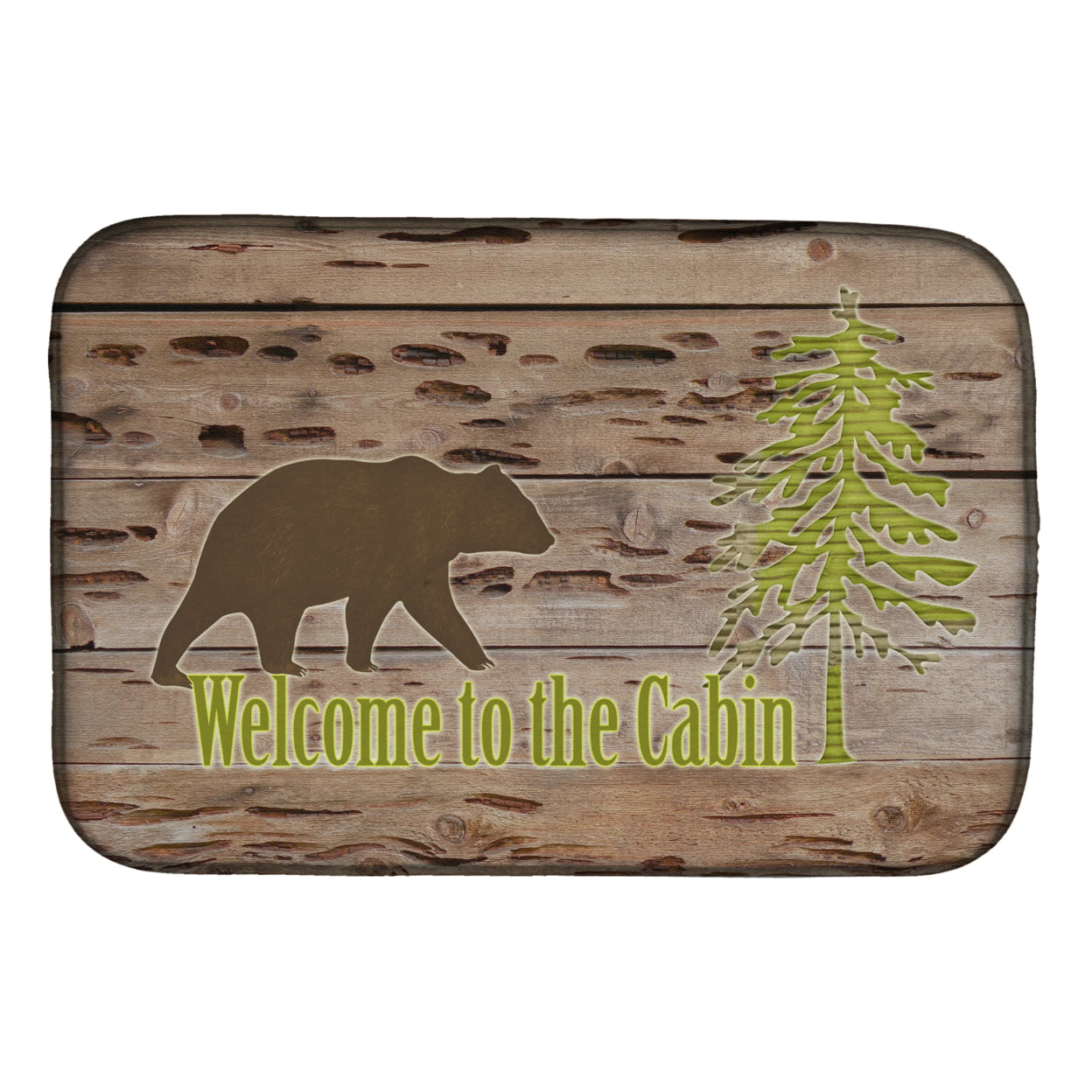 Picture of Carolines Treasures SB3081DDM Welcome to the Cabin Dish Drying Mat