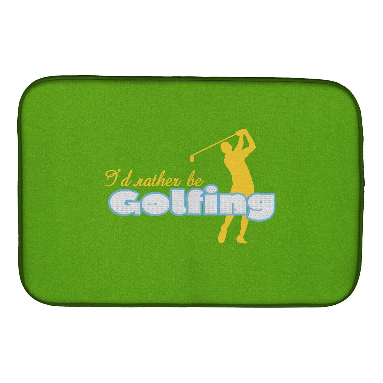 Picture of Carolines Treasures SB3092DDM Id Rather be Golfing Man on Green Dish Drying Mat