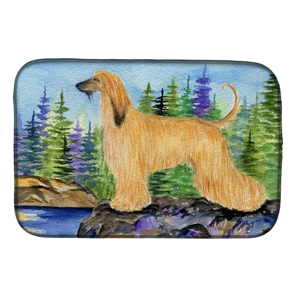 Picture of Carolines Treasures SS8220DDM Afghan Hound Dish Drying Mat