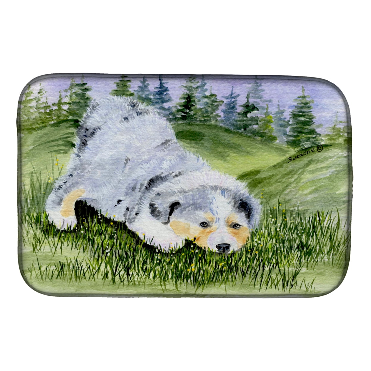 Picture of Carolines Treasures SS8015DDM Australian Shepherd Dish Drying Mat