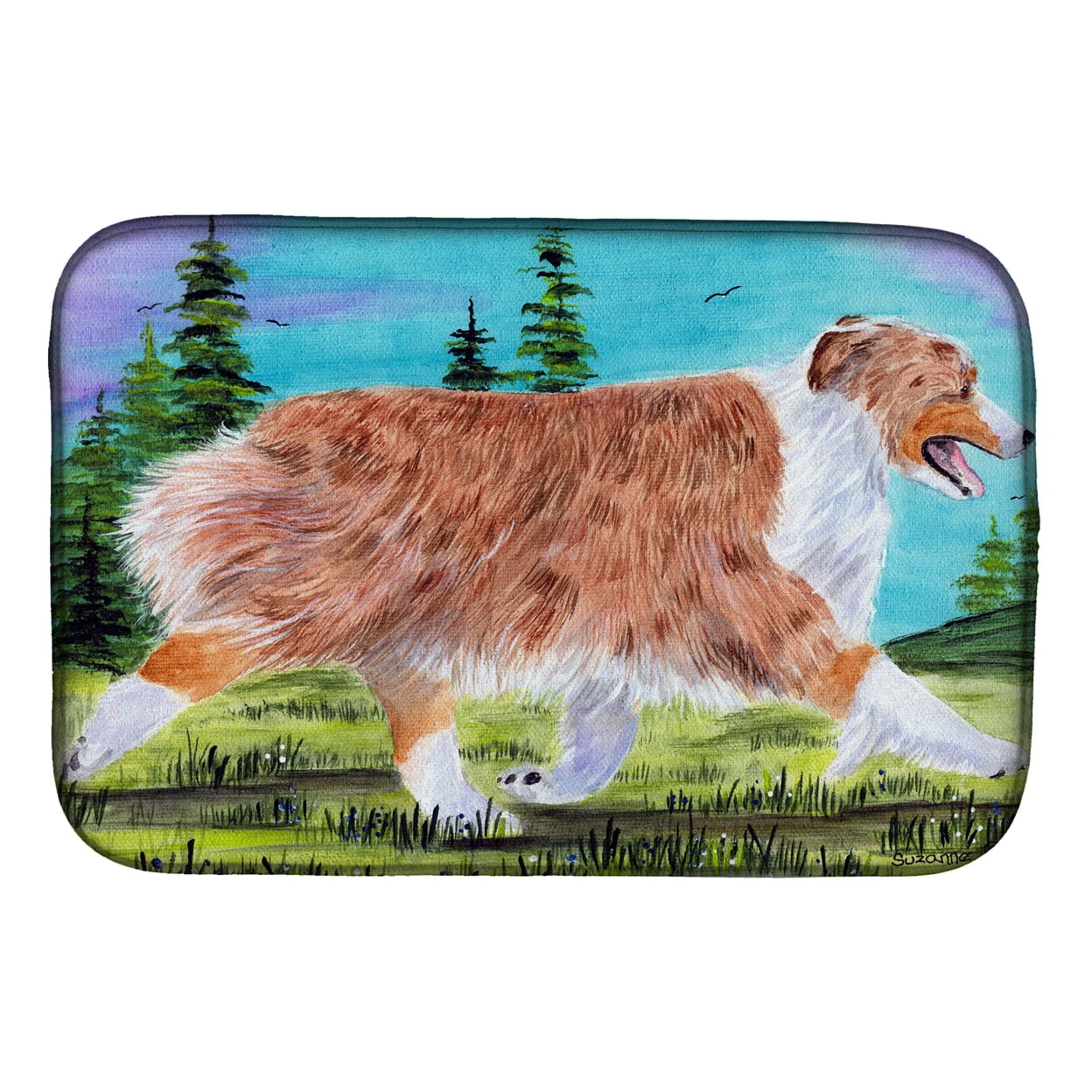 Picture of Carolines Treasures SS8423DDM Australian Shepherd Dish Drying Mat