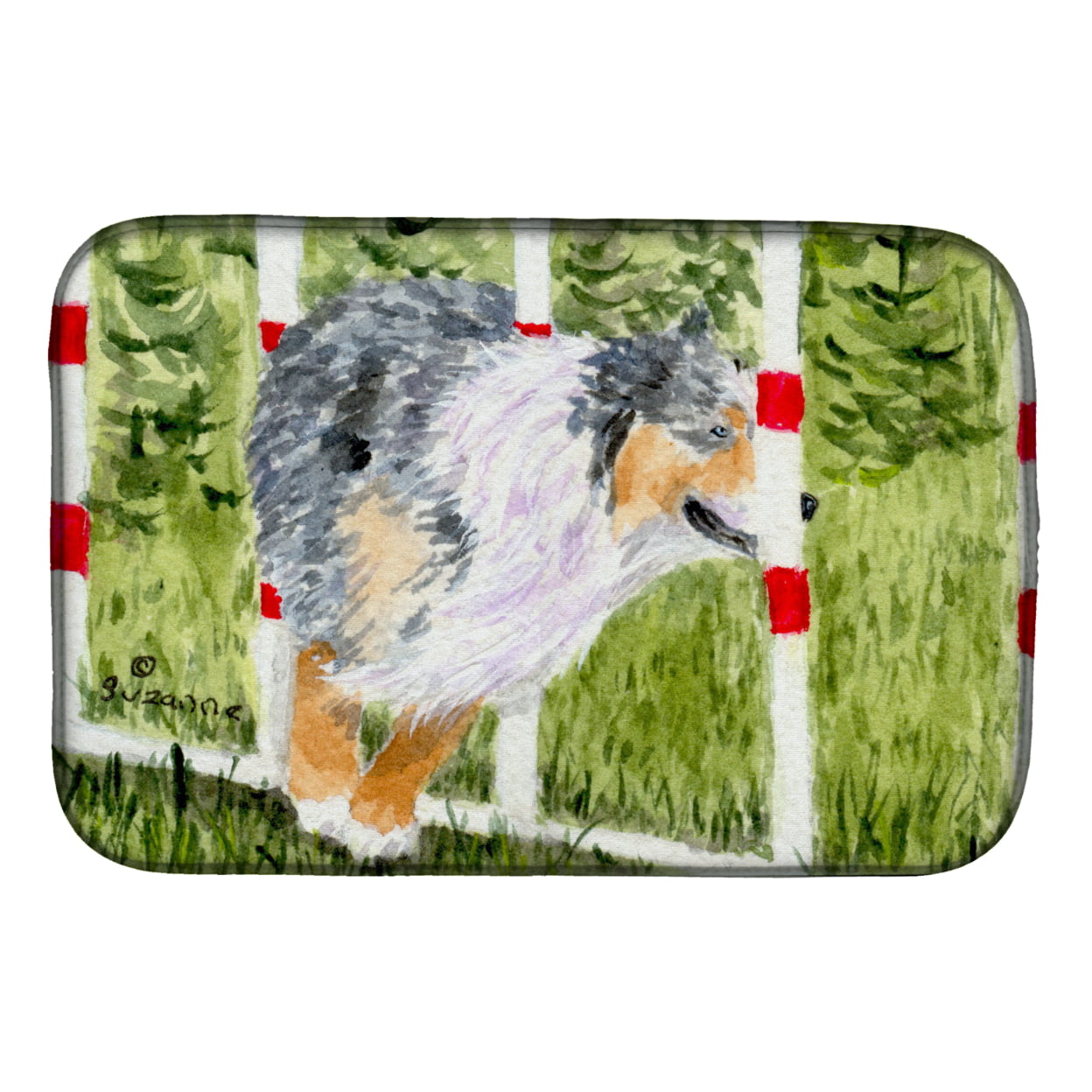 Picture of Carolines Treasures SS8885DDM Australian Shepherd Dish Drying Mat