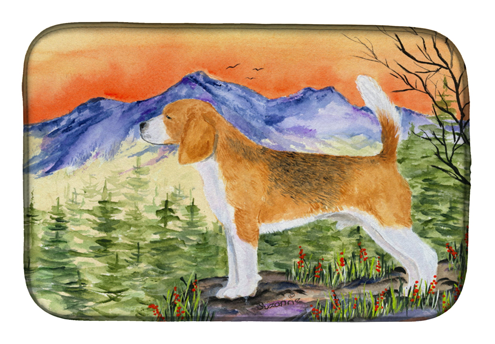 Picture of Carolines Treasures SS8615DDM Beagle Dish Drying Mat