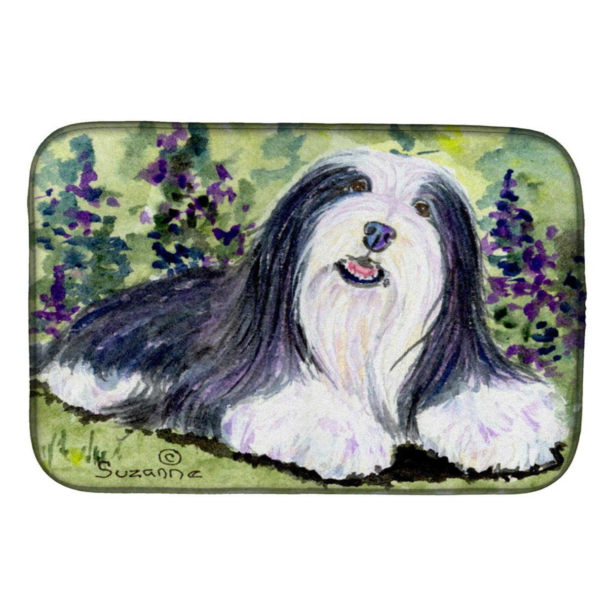 Picture of Carolines Treasures SS8816DDM Bearded Collie Dish Drying Mat