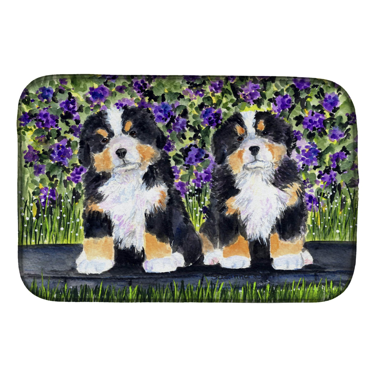 Picture of Carolines Treasures SS8334DDM Bernese Mountain Dog Dish Drying Mat