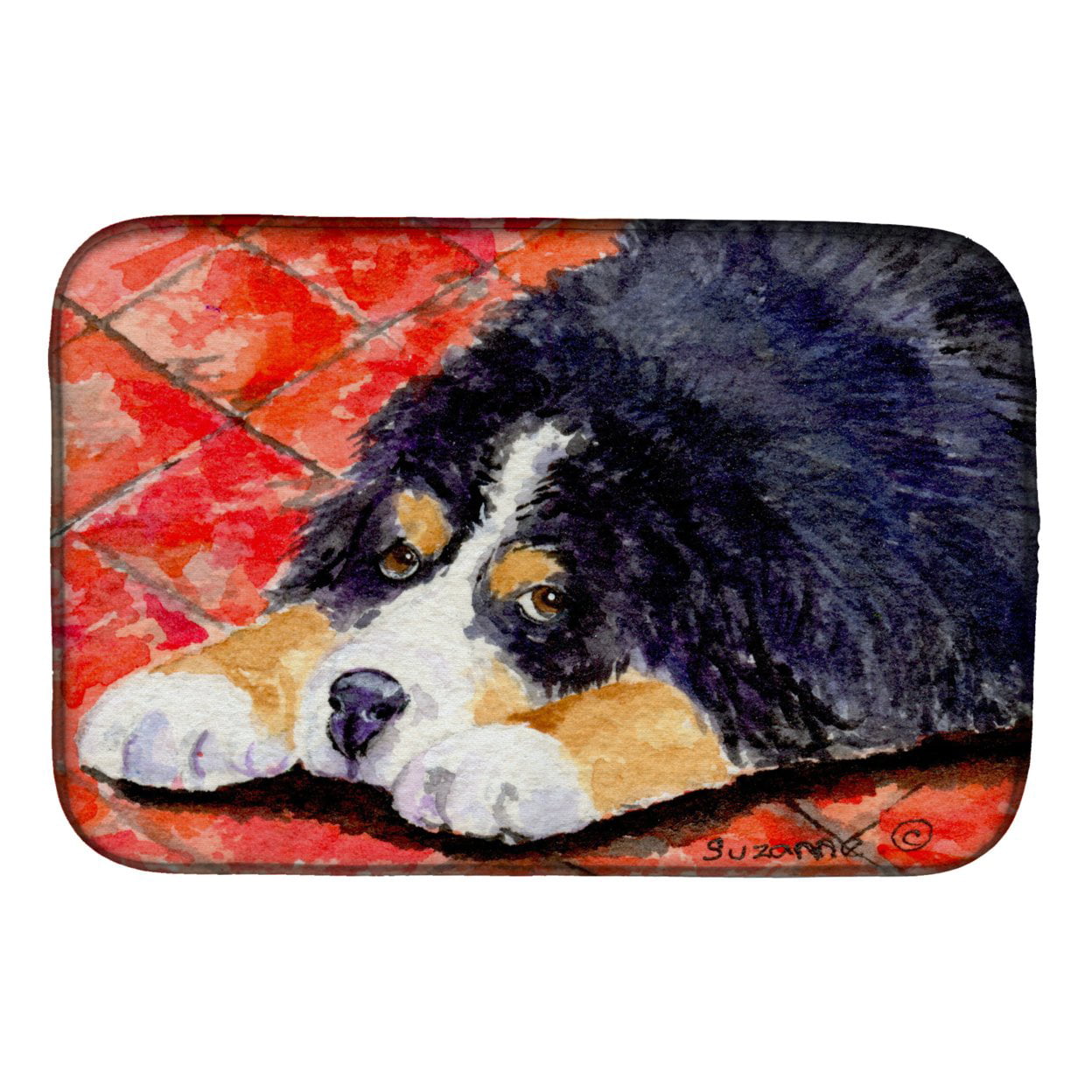 Picture of Carolines Treasures SS8842DDM Bernese Mountain Dog Dish Drying Mat