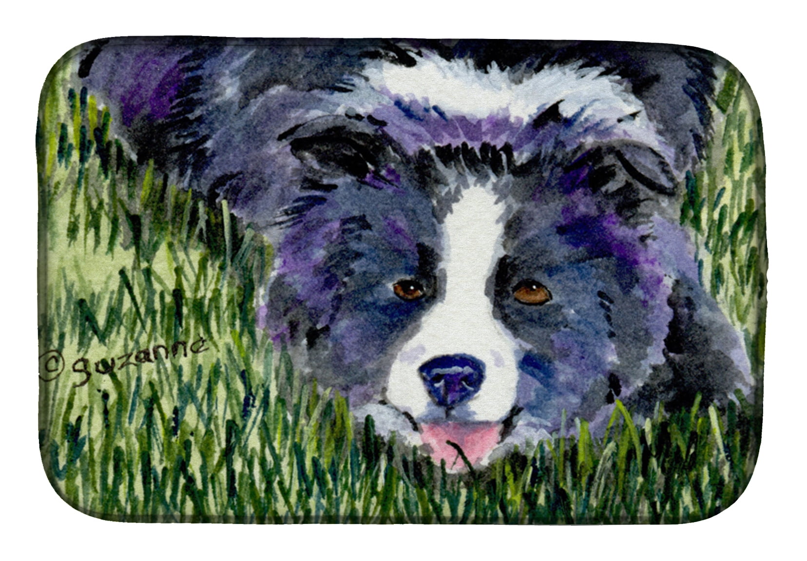 Picture of Carolines Treasures SS8836DDM Border Collie Dish Drying Mat