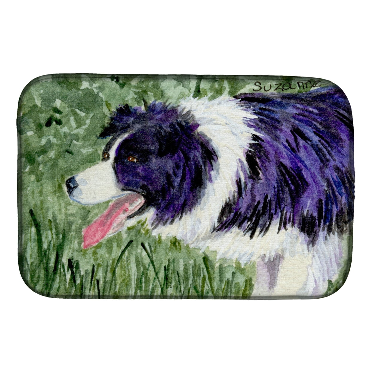 Picture of Carolines Treasures SS8843DDM Border Collie Dish Drying Mat