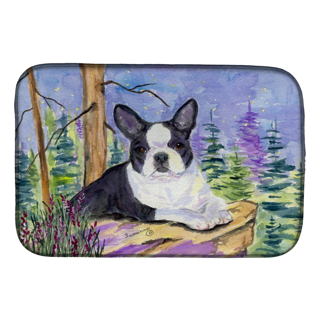 Picture of Carolines Treasures SS8638DDM Boston Terrier Dish Drying Mat