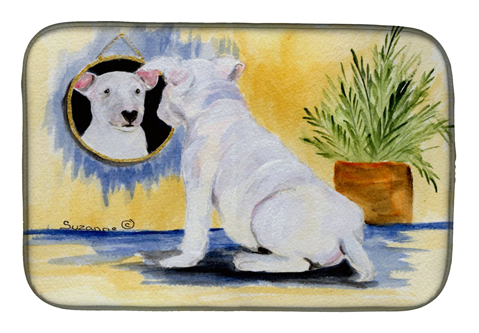 Picture of Carolines Treasures SS8135DDM Bull Terrier Dish Drying Mat