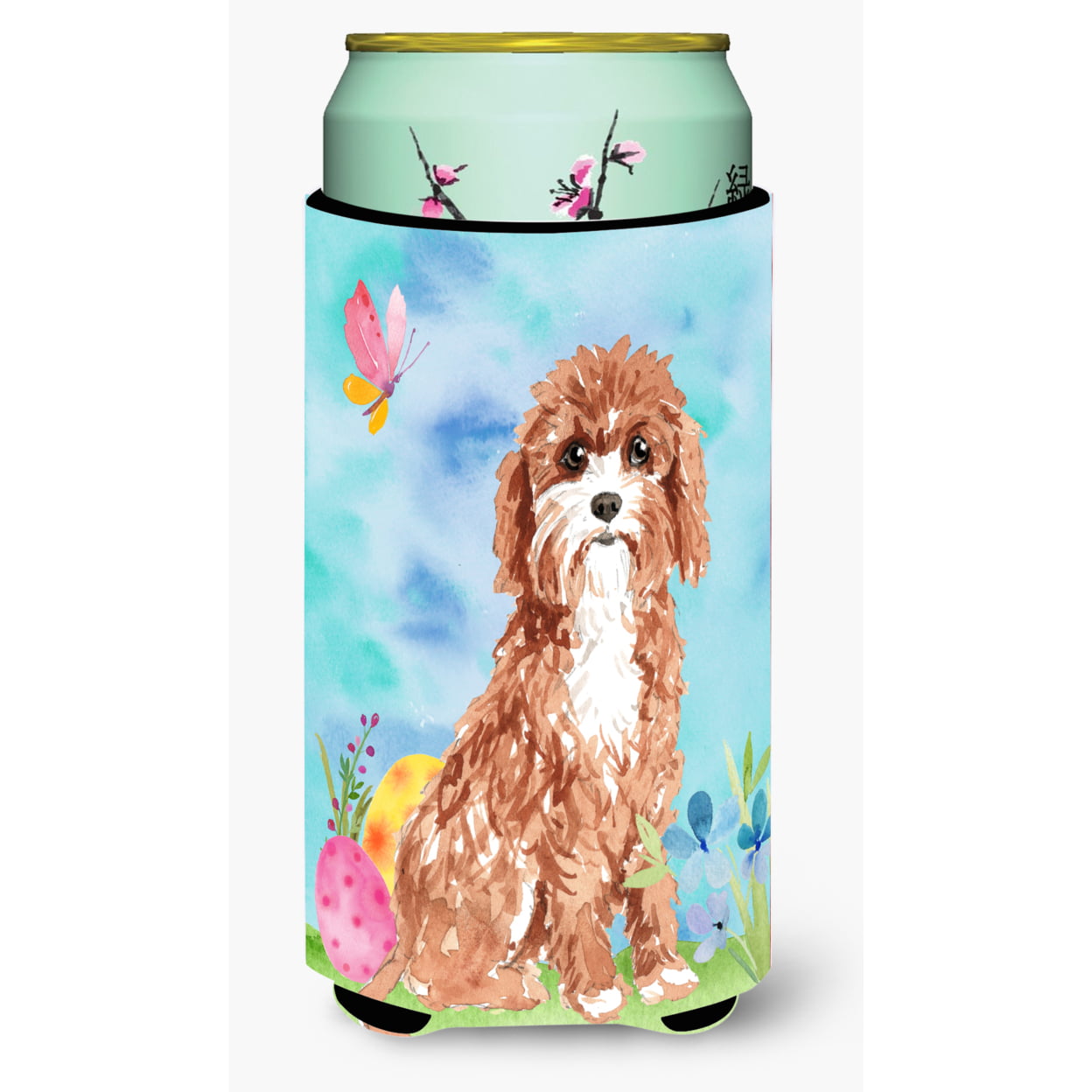 CK1918TBC Easter Eggs Cavapoo Tall Boy Beverage Insulator Hugger