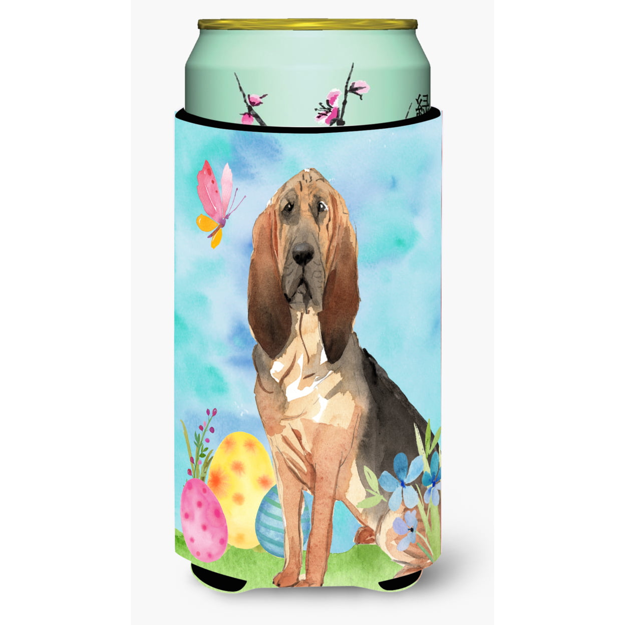 CK1924TBC Easter Eggs Bloodhound Tall Boy Beverage Insulator Hugger