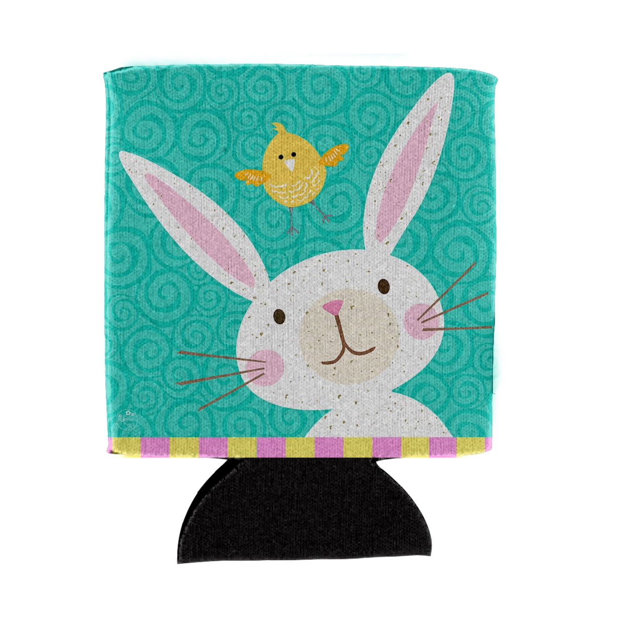 Picture of Carolines Treasures VHA3032CC Happy Easter Rabbit Can or Bottle Hugger