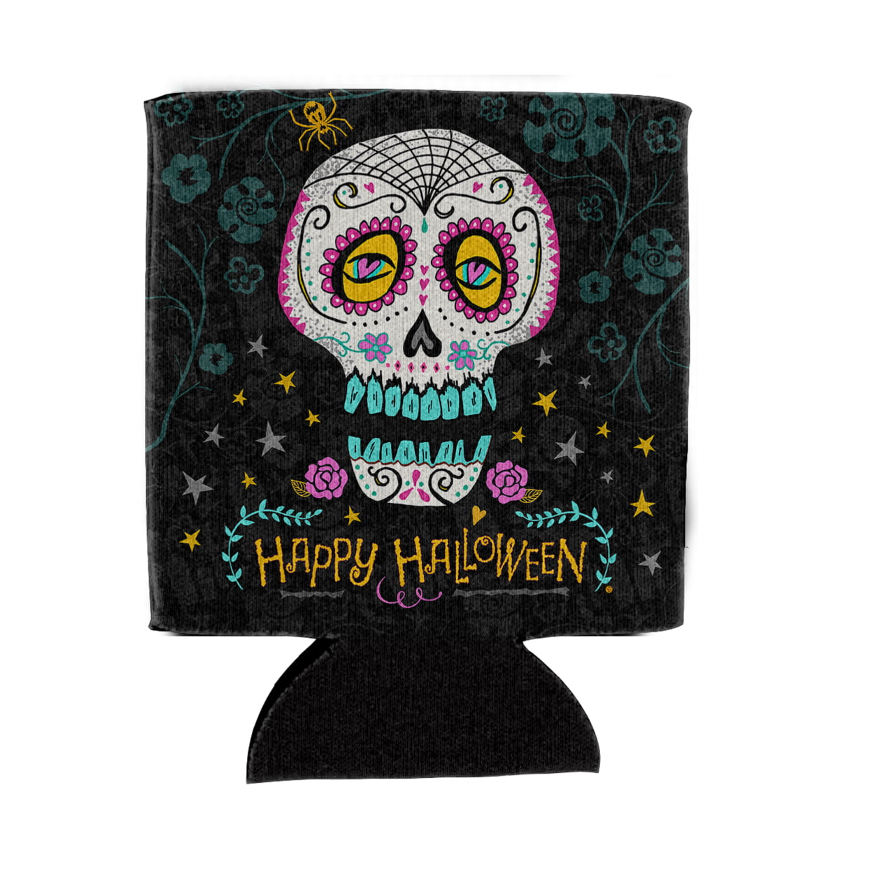 Picture of Carolines Treasures VHA3035CC Happy Halloween Day of the Dead Can or Bottle Hugger