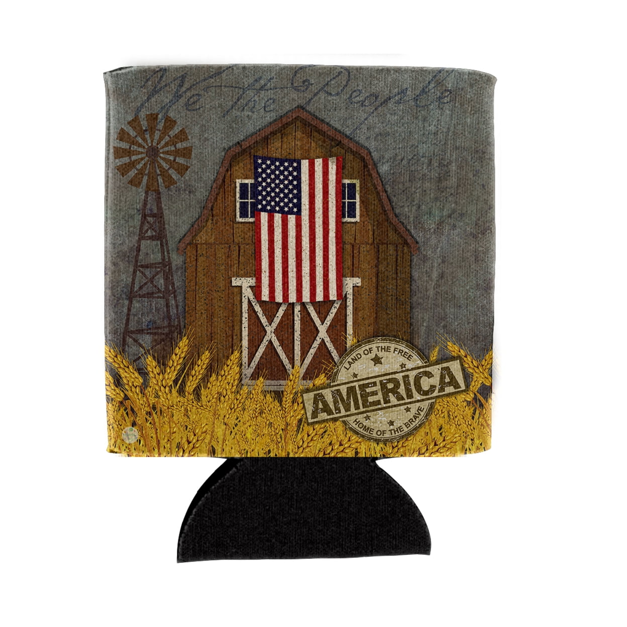 Picture of Carolines Treasures VHA3036CC Patriotic Barn Land of America Can or Bottle Hugger