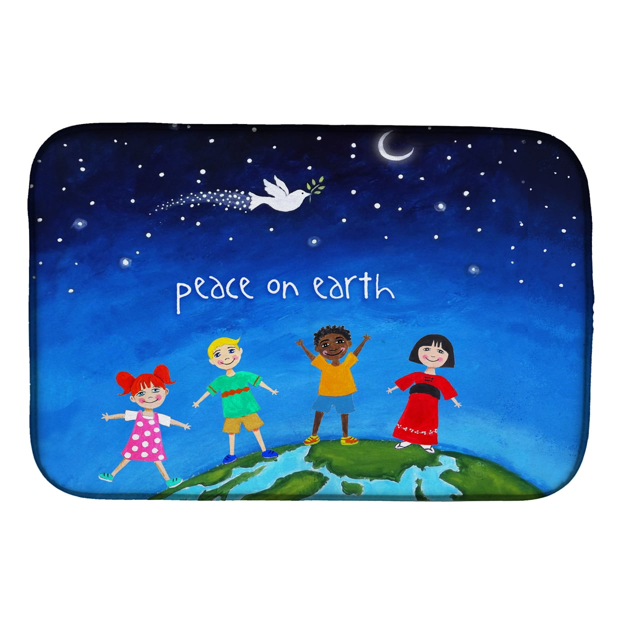 Picture of Carolines Treasures VHA3039DDM Peace on Earth Dish Drying Mat