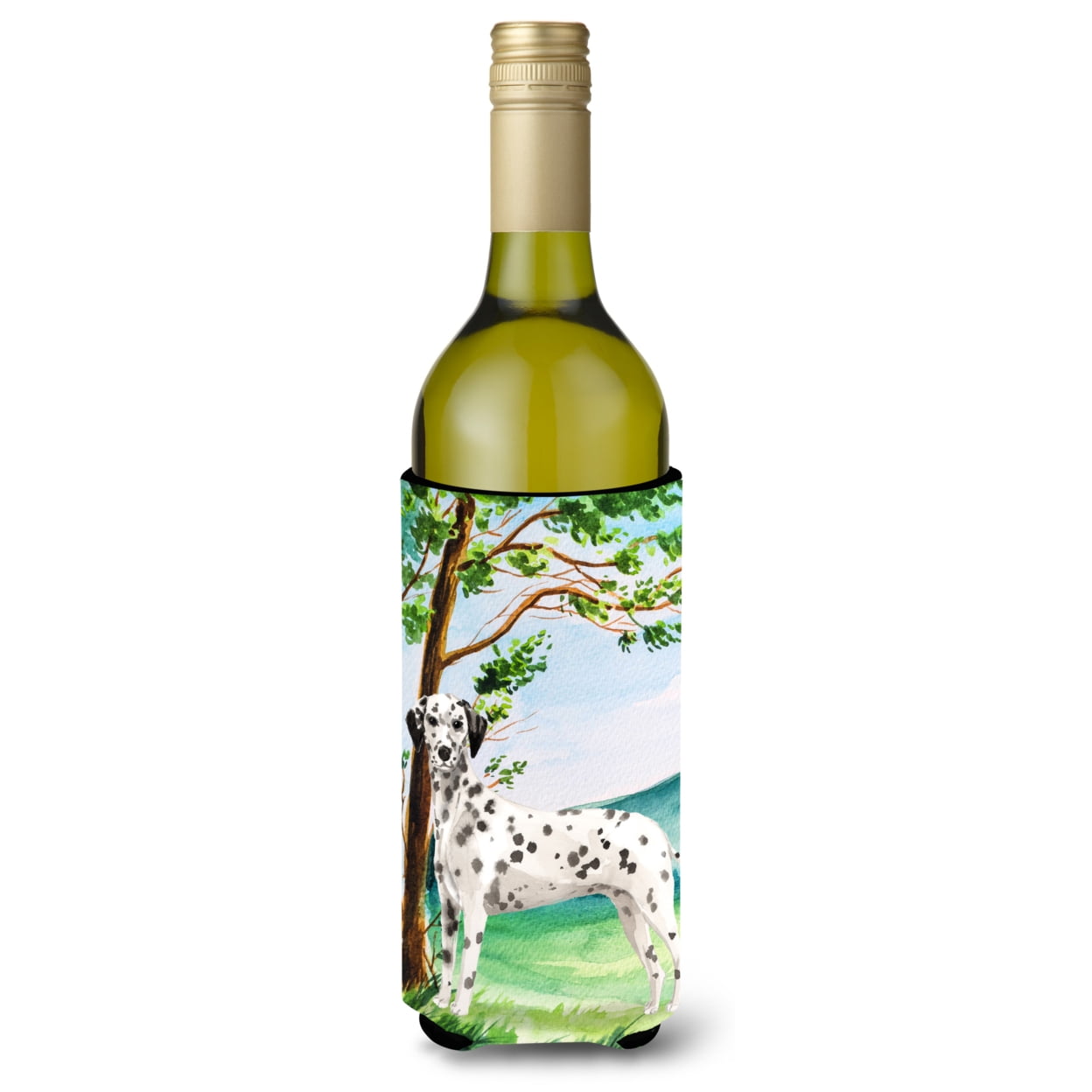 Under the Tree Dalmatian Wine Bottle Beverage Insulator Hugger