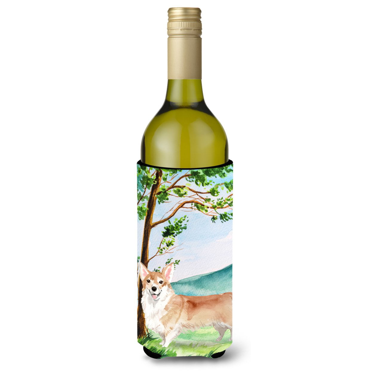 Under the Tree Corgi Wine Bottle Beverage Insulator Hugger