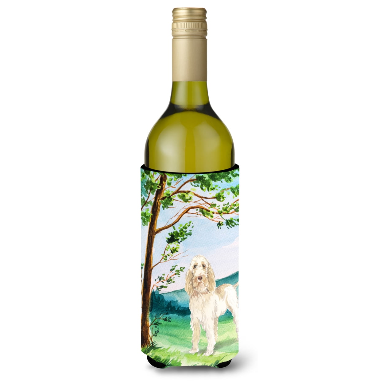 Picture of Carolines Treasures CK2554LITERK Under the Tree Spinone Italiano Wine Bottle Beverage Insulator Hugger