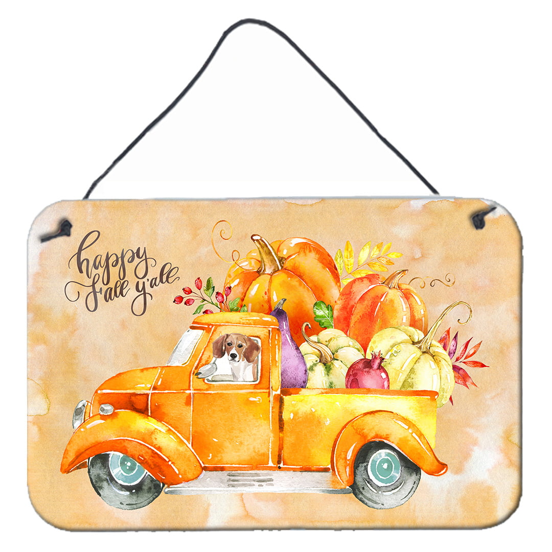 Fall Harvest Beagle Wall or Door Hanging Prints