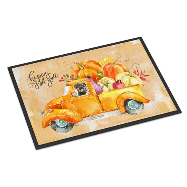 24 x 36 in. Fall Harvest Rottweiler Indoor or Outdoor Mat