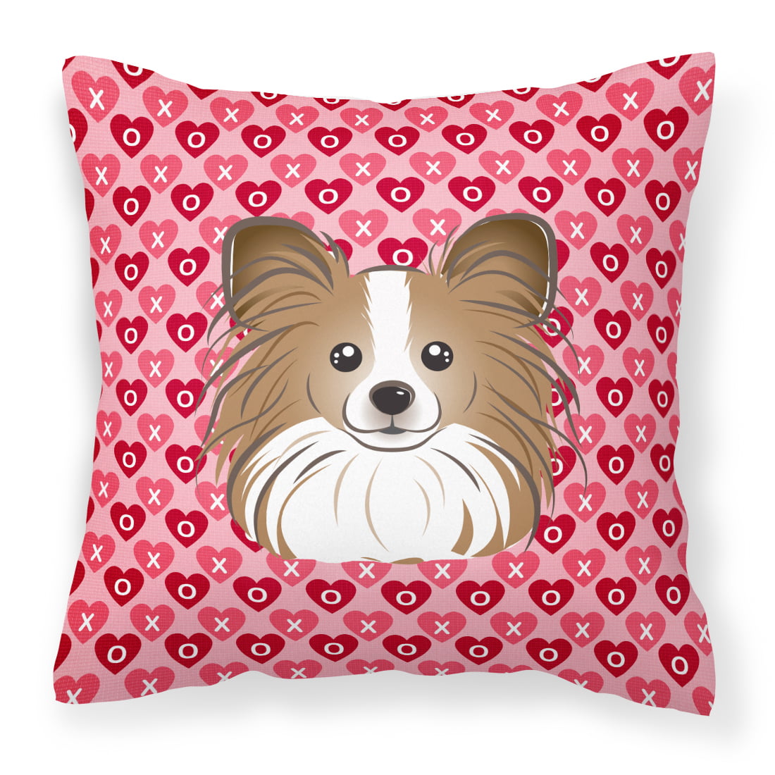 Papillon Hearts Fabric Decorative Pillow