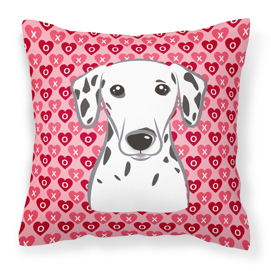 Dalmatian Hearts Fabric Decorative Pillow
