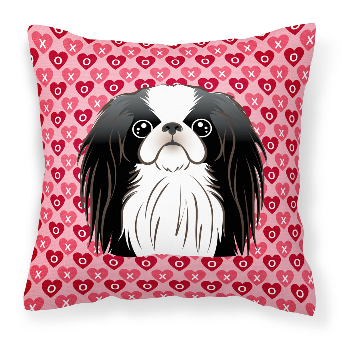 Japanese Chin Hearts Fabric Decorative Pillow