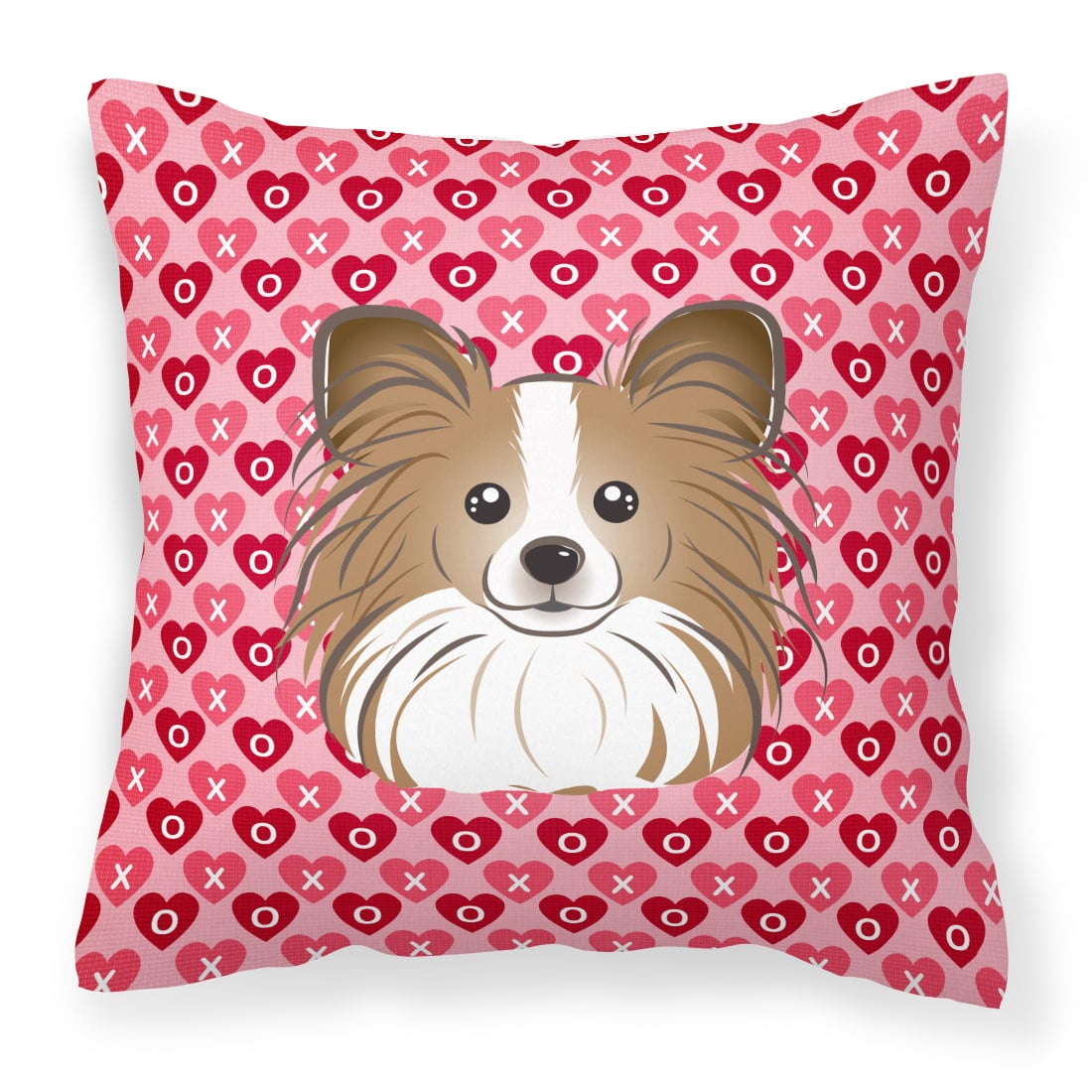 Papillon Hearts Fabric Decorative Pillow