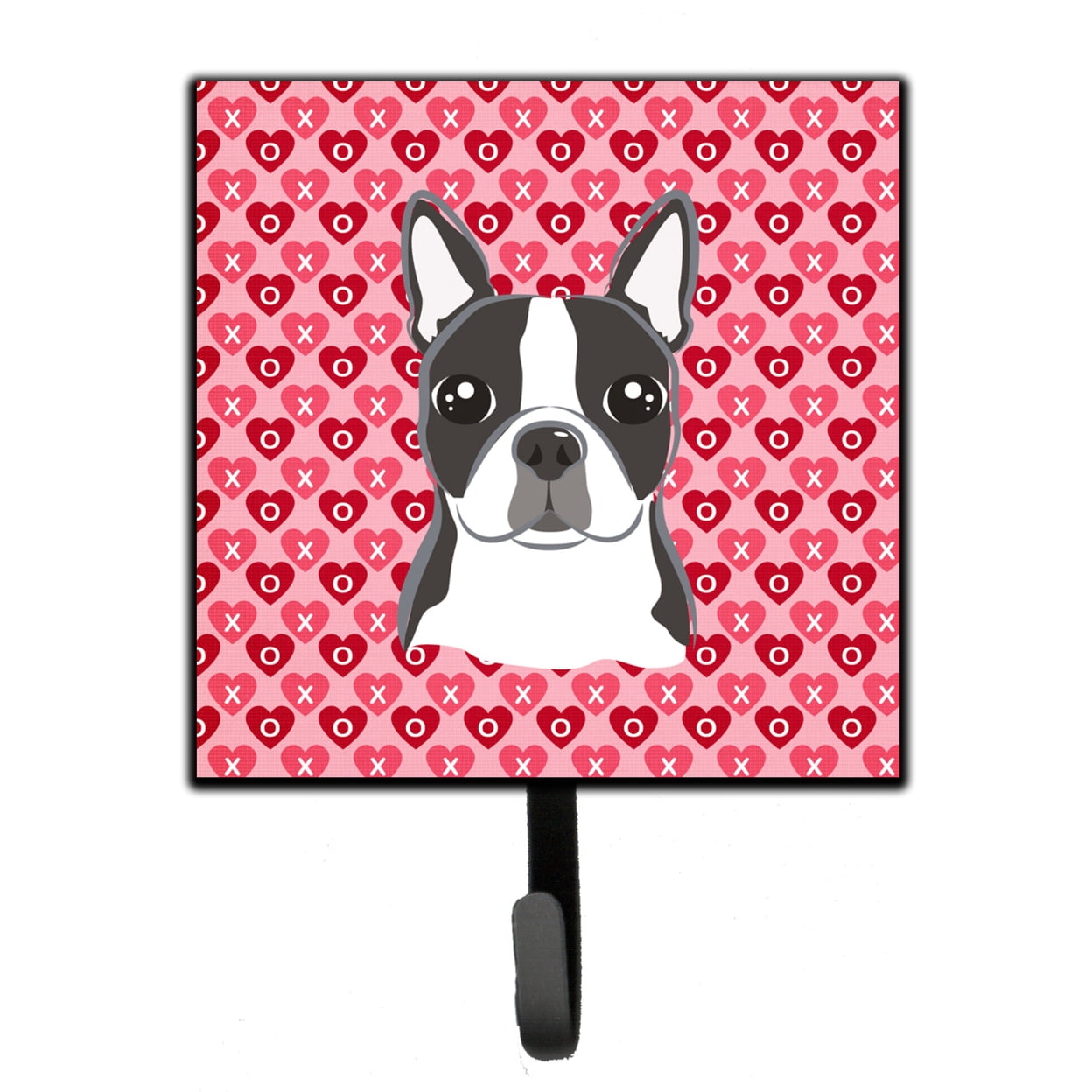 Boston Terrier Hearts Leash or Key Holder
