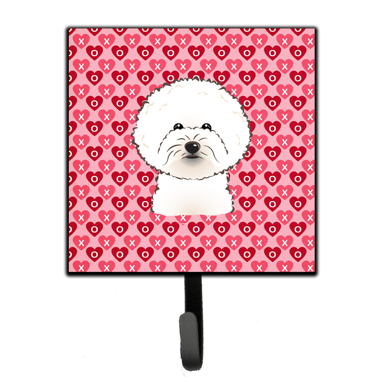 Bichon Frise Hearts Leash or Key Holder