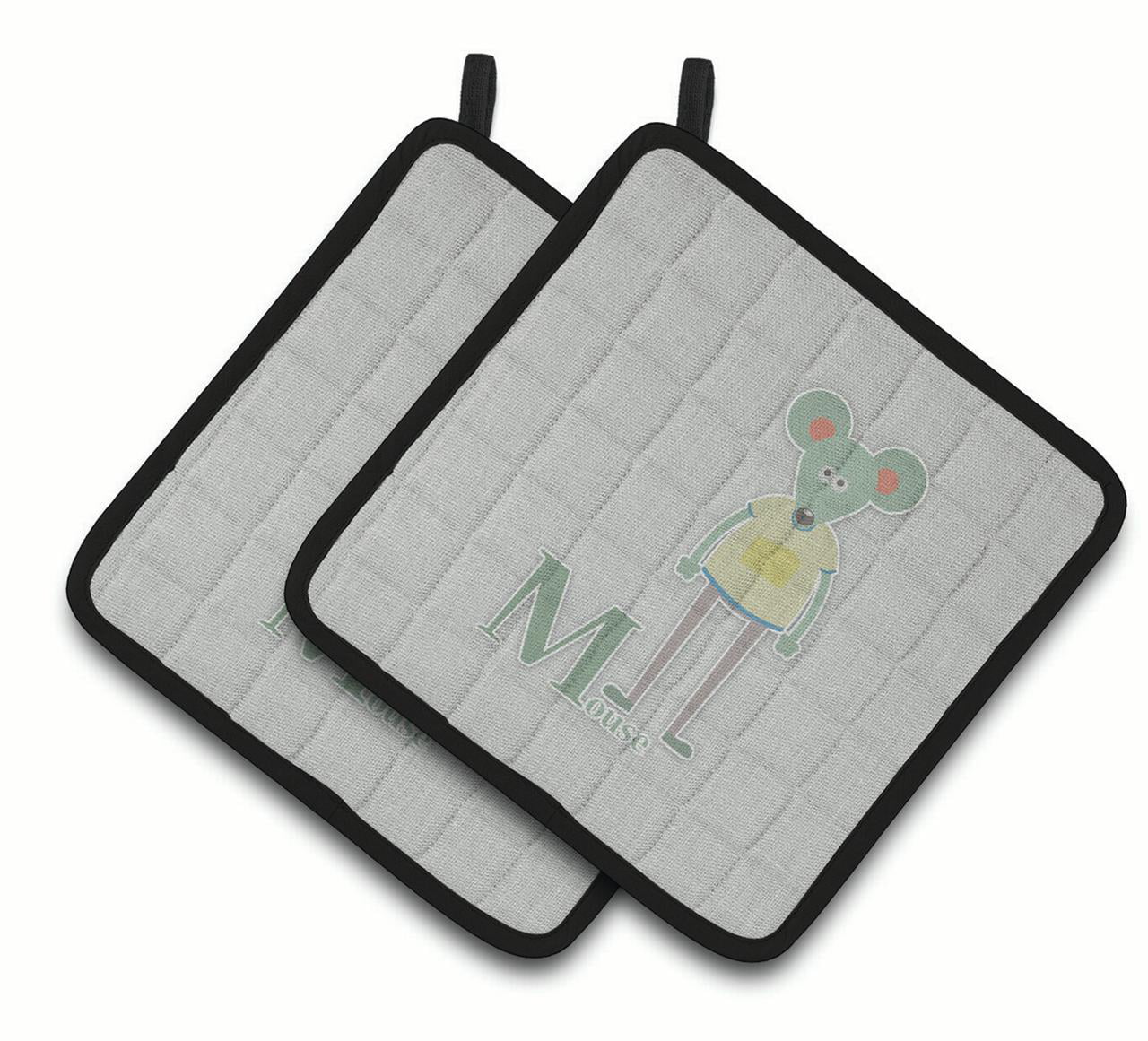 BB5738PTHD Alphabet M For Mouse Pair of Pot Holders