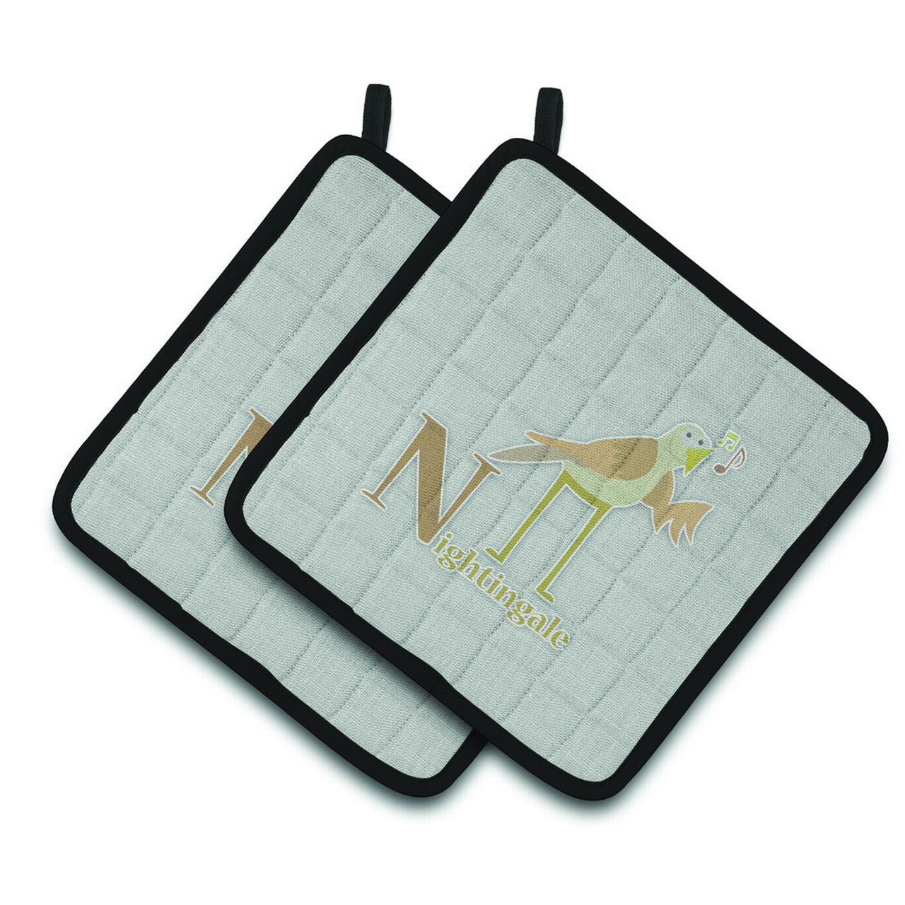 BB5739PTHD Alphabet N For Nightingale Pair of Pot Holders