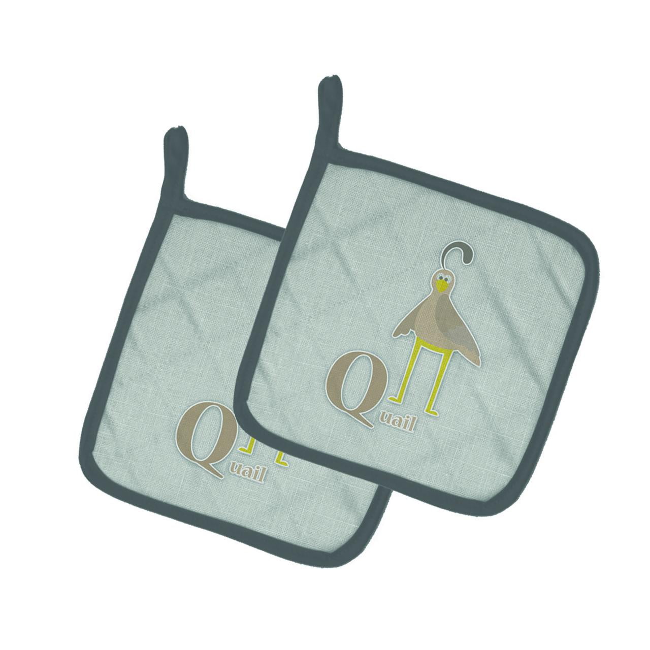 BB5742PTHD Alphabet Q For Quail Pair of Pot Holders