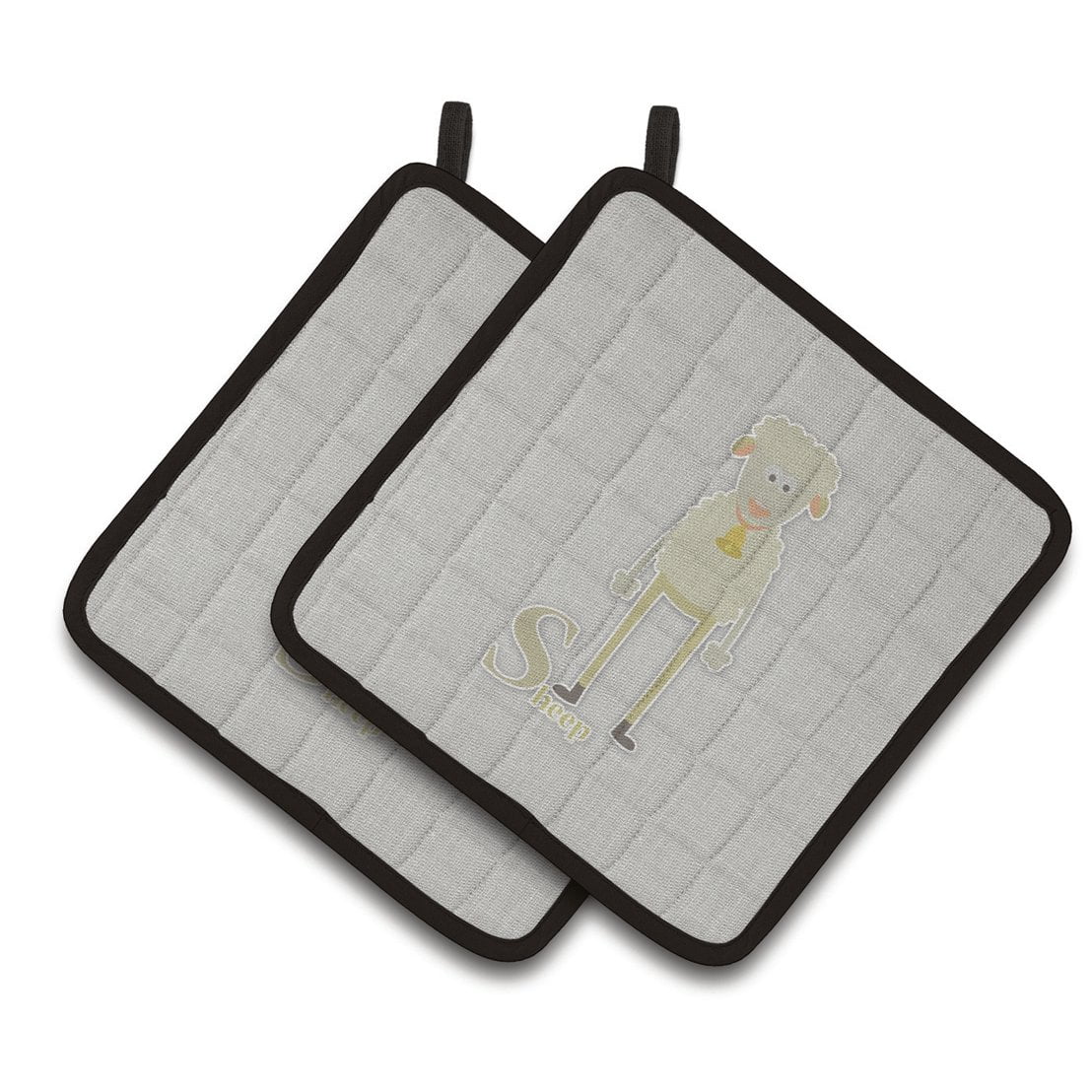 BB5744PTHD Alphabet S For Sheep Pair of Pot Holders