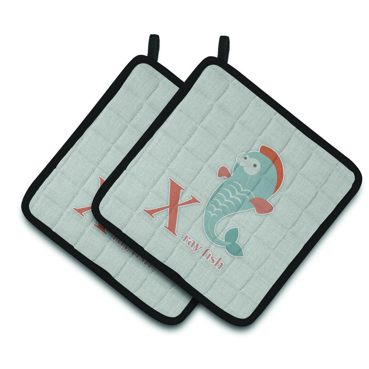 BB5749PTHD Alphabet X For Xray Fish Pair of Pot Holders