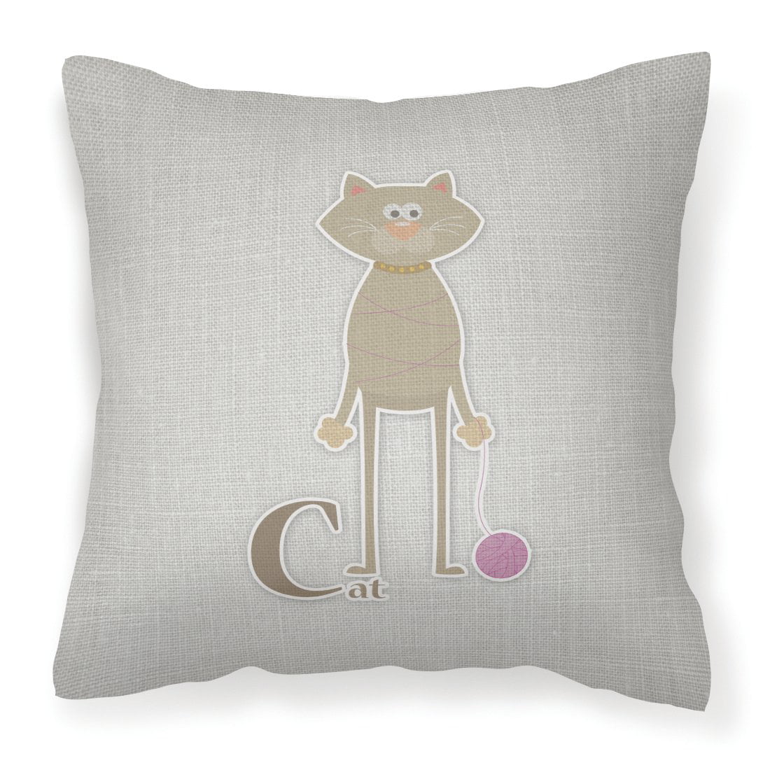 Alphabet C For Cat Fabric Decorative Pillow