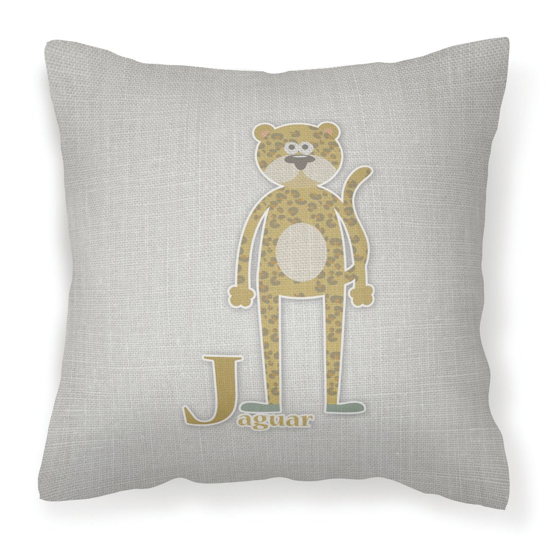 Alphabet J For Jaguar Fabric Decorative Pillow