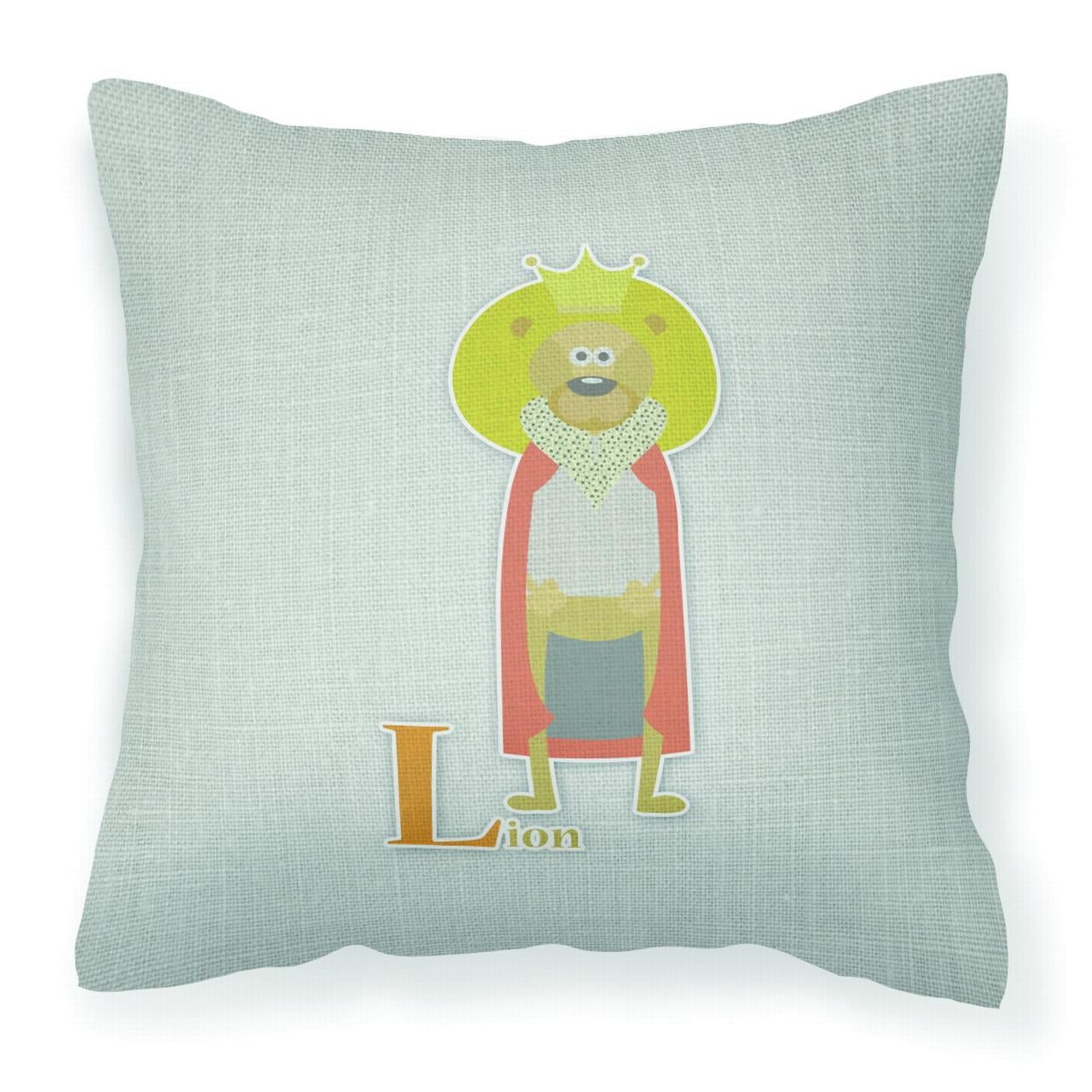Alphabet L For Lion Fabric Decorative Pillow