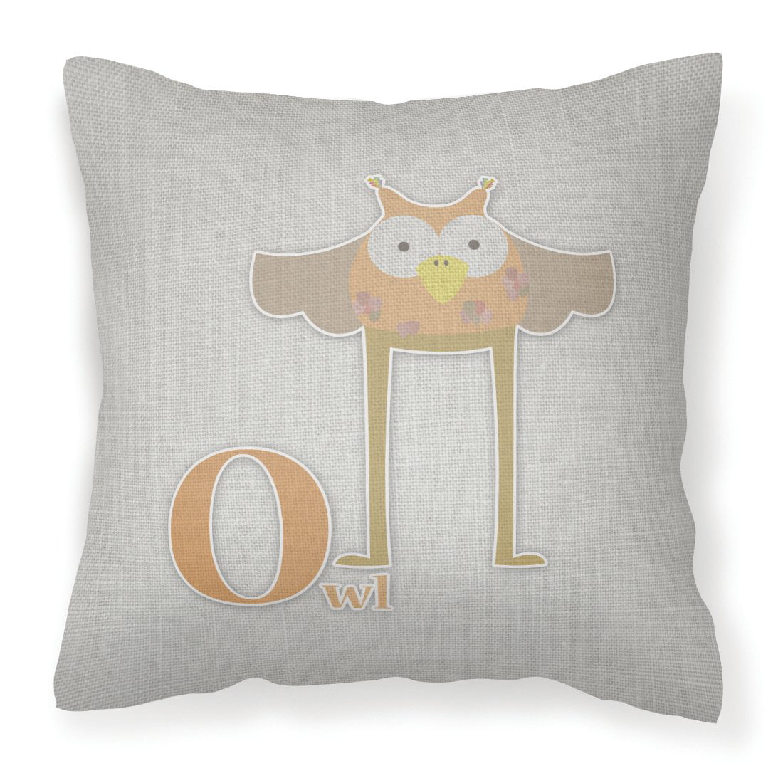 Alphabet O For Owl Fabric Decorative Pillow