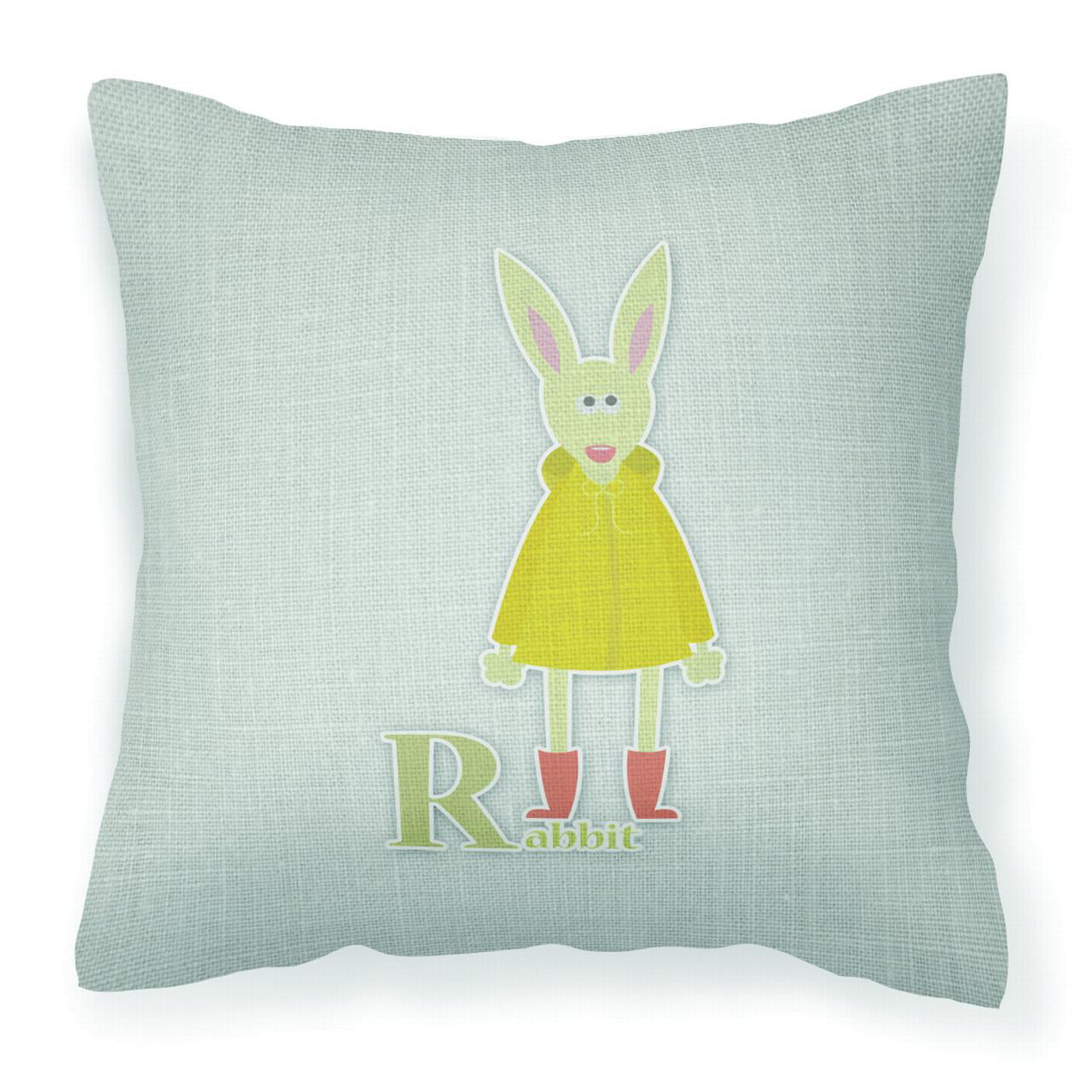 Alphabet R For Rabbit Fabric Decorative Pillow