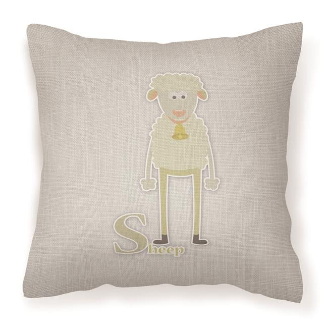 Alphabet S For Sheep Fabric Decorative Pillow