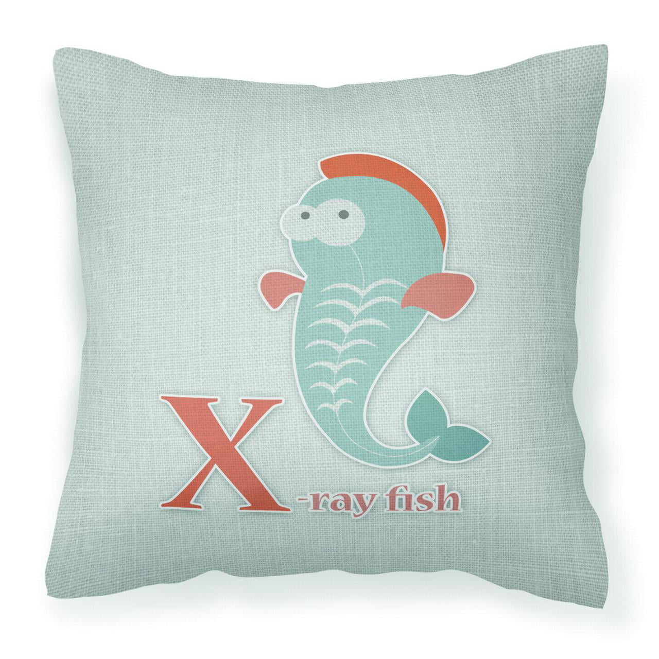 Alphabet X For Xray Fish Fabric Decorative Pillow