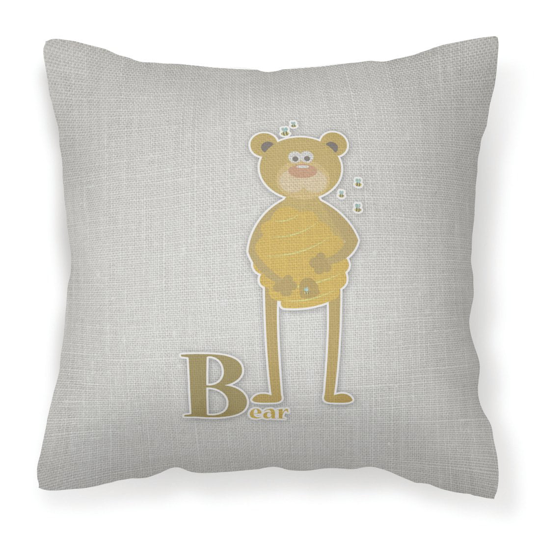 Alphabet B For Bear Fabric Decorative Pillow