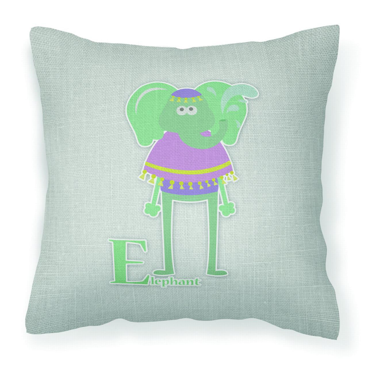Alphabet E For Elephant Fabric Decorative Pillow