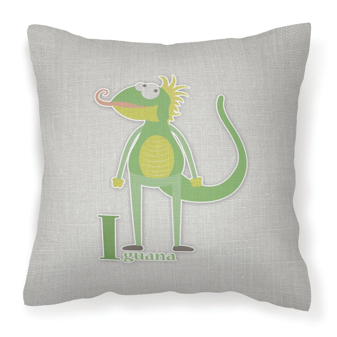 Alphabet I For Iguana Fabric Decorative Pillow