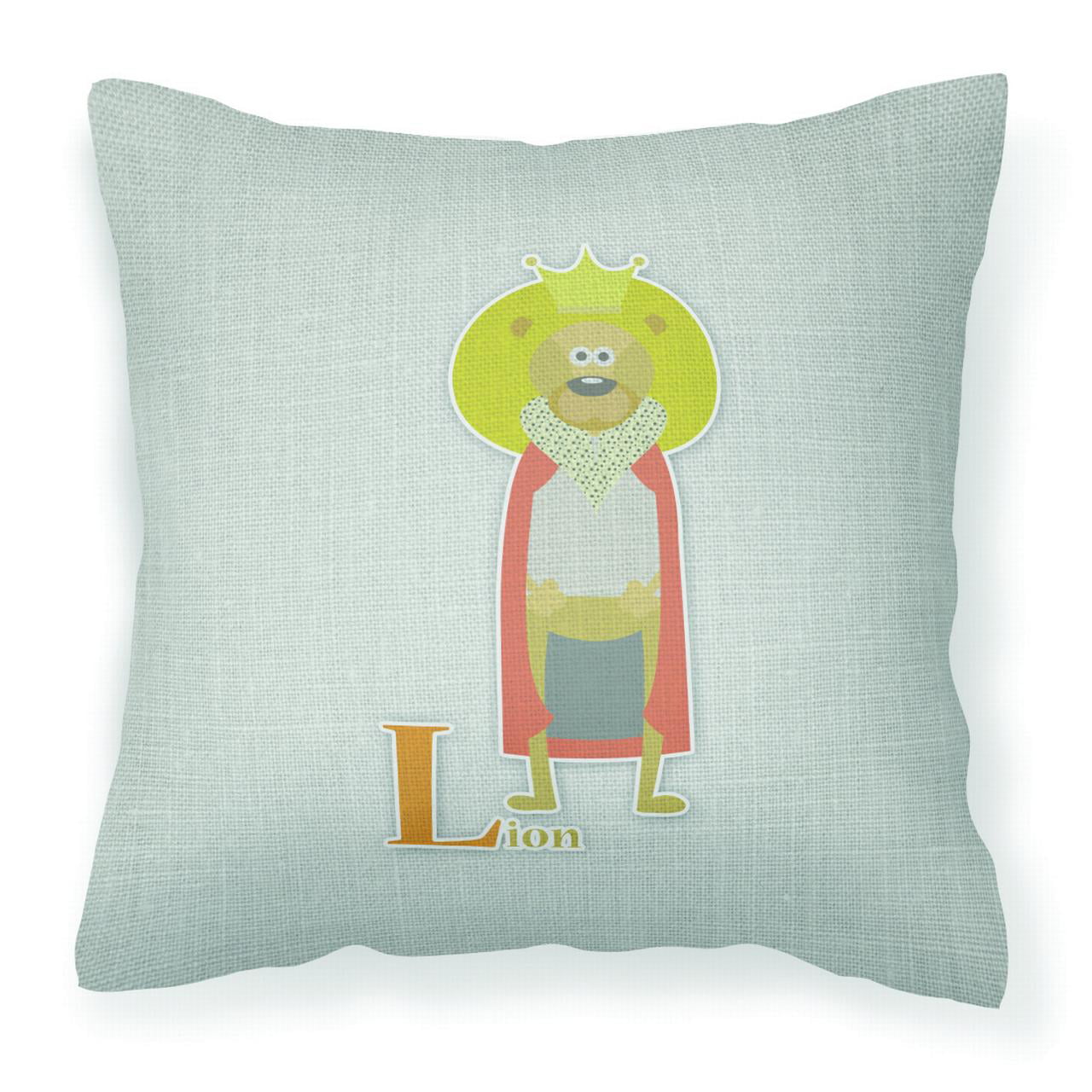 Alphabet L For Lion Fabric Decorative Pillow