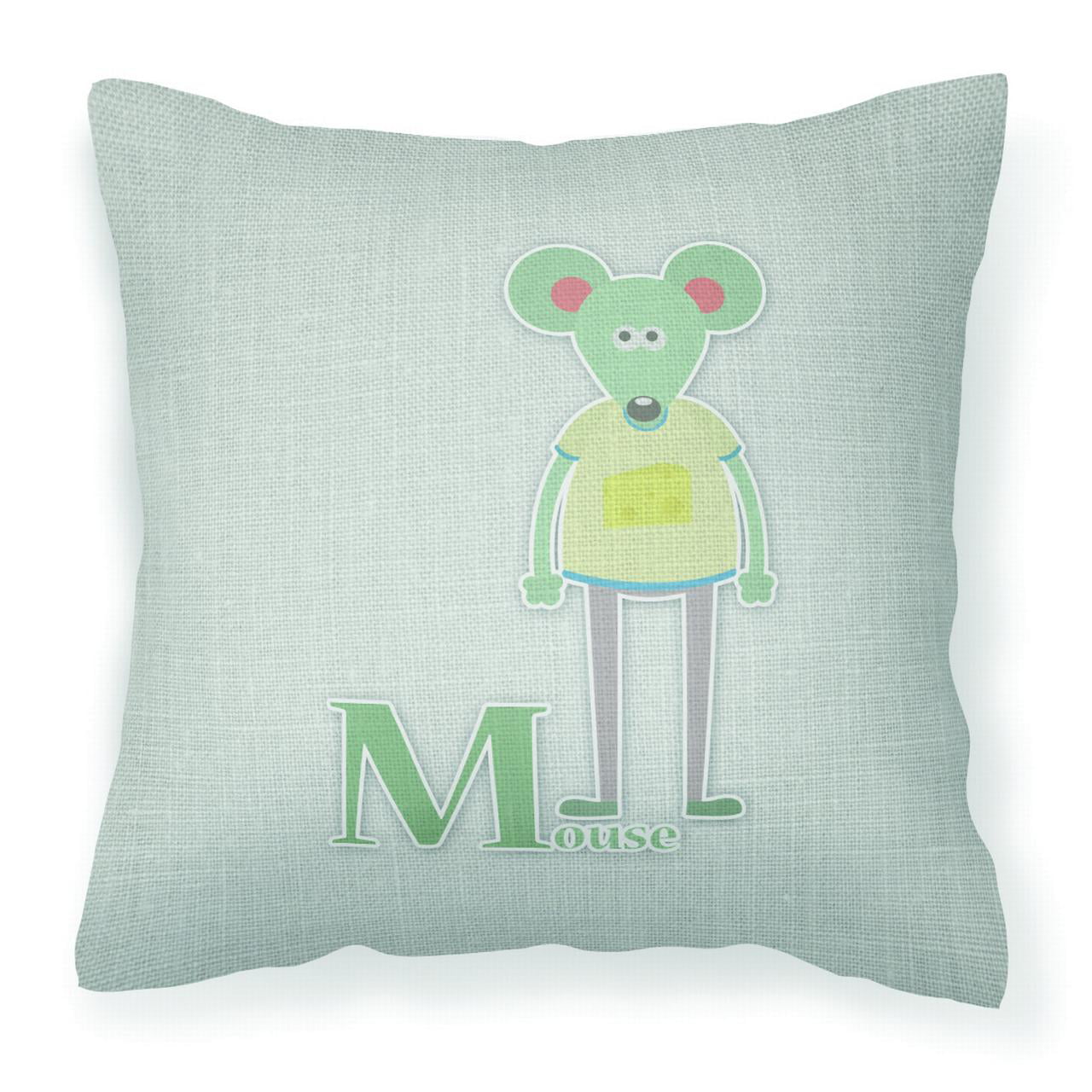 Alphabet M For Mouse Fabric Decorative Pillow