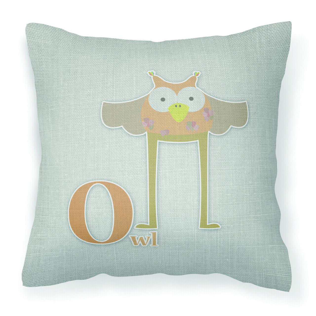 Alphabet O For Owl Fabric Decorative Pillow