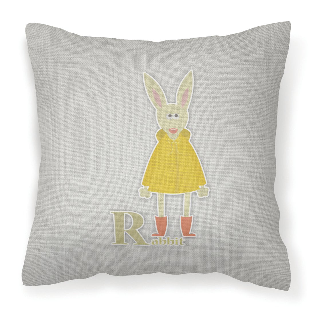 Alphabet R For Rabbit Fabric Decorative Pillow